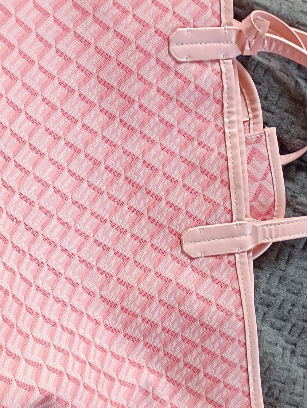 Pink Patterned Tote Bag